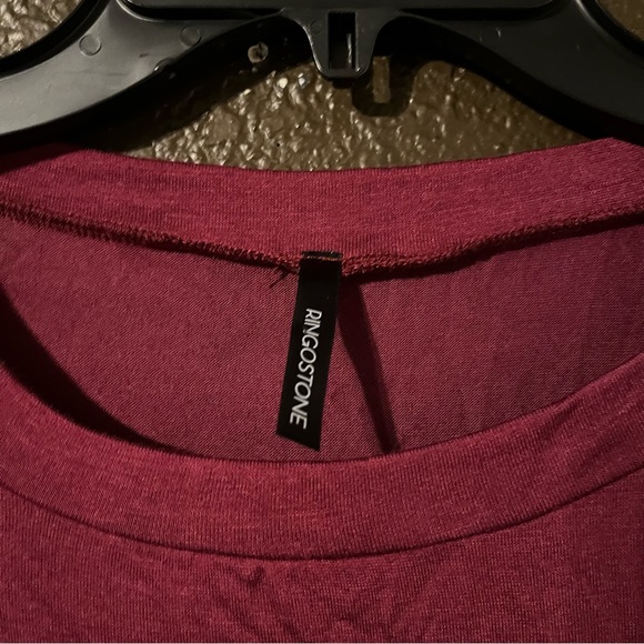 Maroon Short Sleeve Crop Top ‘Alcohol You Later’, Size Medium - Picture 2 of 4